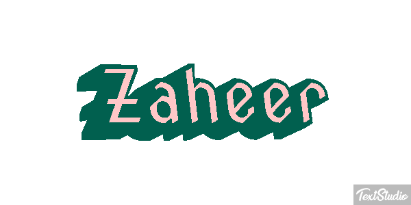 Zaheer Text effect