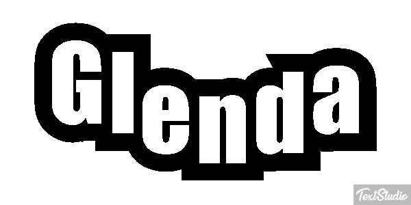 Glenda Text effect