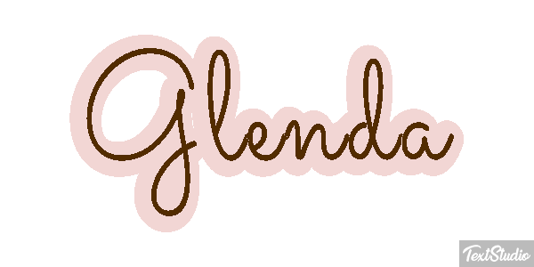 Glenda Text effect