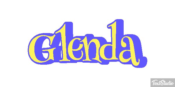 Glenda Text effect