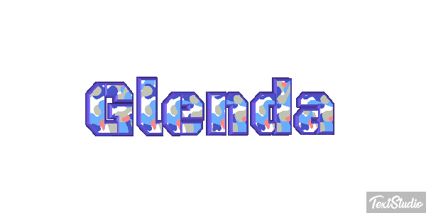 Glenda Text effect