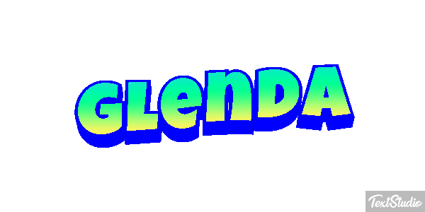 Glenda Text effect