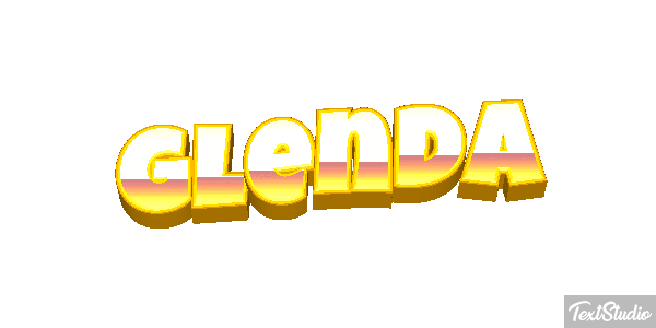 Glenda Text effect