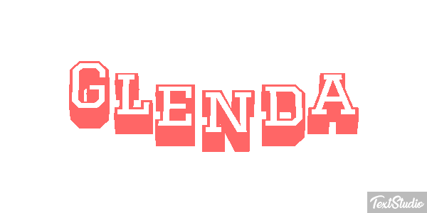Glenda Text effect