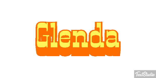 Glenda Text effect