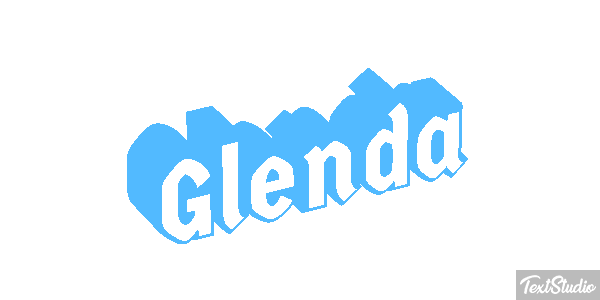 Glenda Text effect