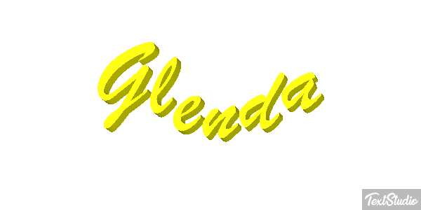 Glenda Text effect
