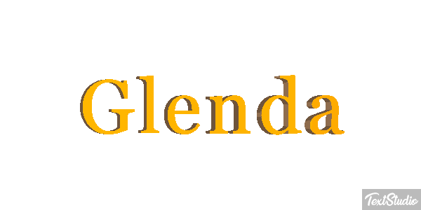 Glenda Text effect