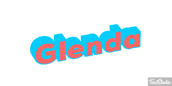 Glenda Text effect