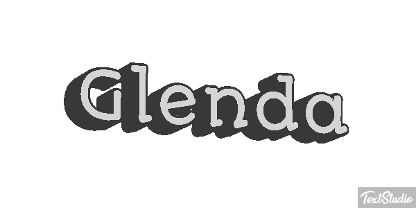 Glenda Text effect