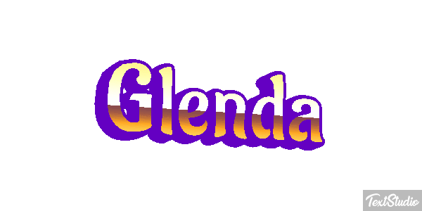 Glenda Text effect