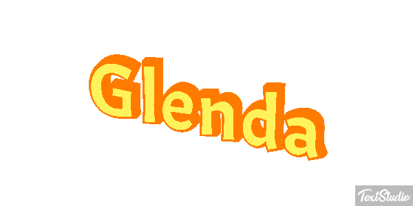 Glenda Text effect