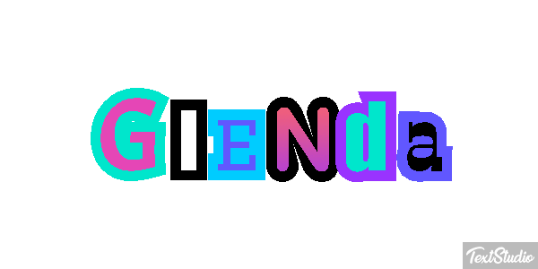 Glenda Text effect