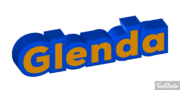 Glenda Text effect
