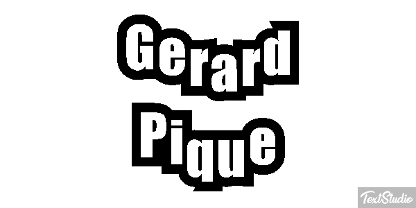 Gerard Piqué Effetto testo