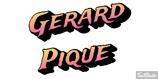Gerard Piqué Effetto testo
