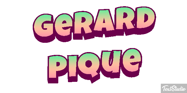 Gerard Piqué Effetto testo