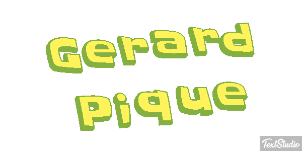 Gerard Piqué Effetto testo