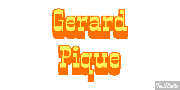Gerard Piqué Effetto testo