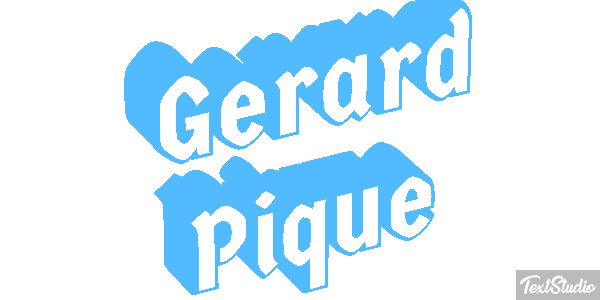 Gerard Piqué Effetto testo