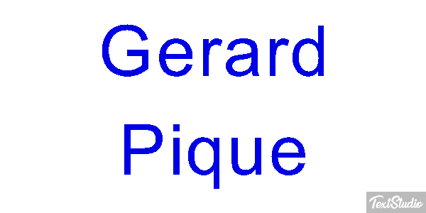 Gerard Piqué Effetto testo