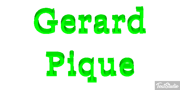 Gerard Piqué Effetto testo