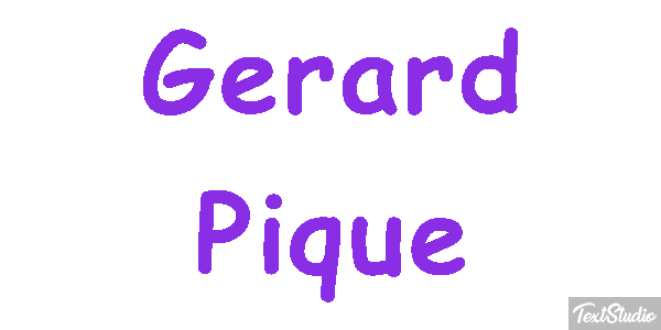 Gerard Piqué Effetto testo