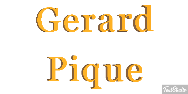 Gerard Piqué Effetto testo