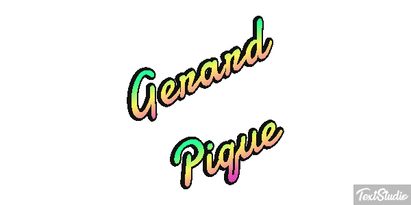 Gerard Piqué Effetto testo