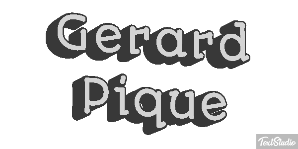 Gerard Piqué Effetto testo