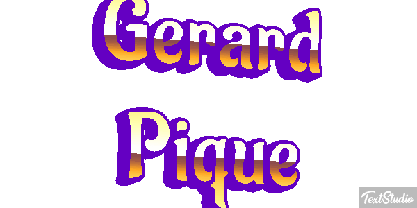 Gerard Piqué Effetto testo