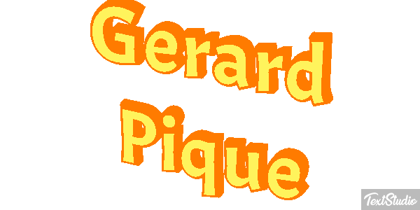 Gerard Piqué Effetto testo