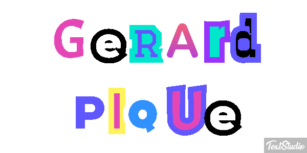 Gerard Piqué Effetto testo