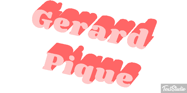 Gerard Piqué Effetto testo