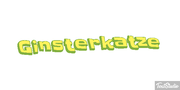 Ginsterkatze Tekst effect