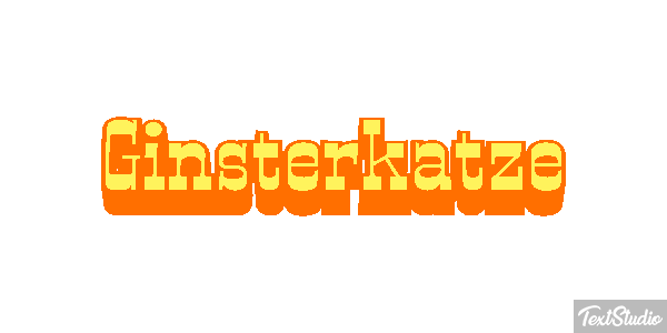 Ginsterkatze Tekst effect