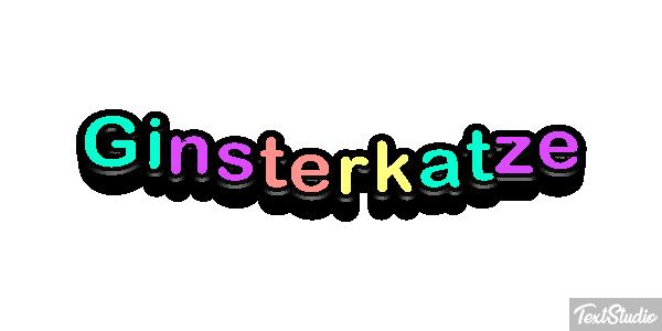Ginsterkatze Tekst effect