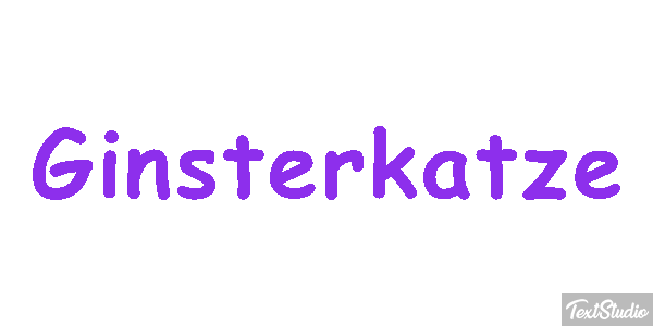 Ginsterkatze Tekst effect