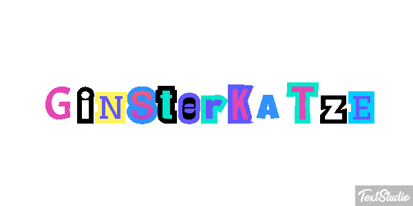 Ginsterkatze Tekst effect