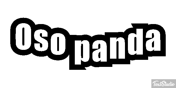 Oso panda Efekt tekstowy