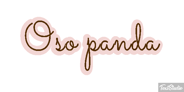 Oso panda Efekt tekstowy