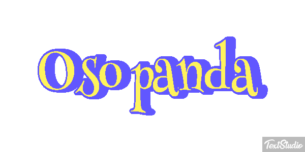 Oso panda Efekt tekstowy