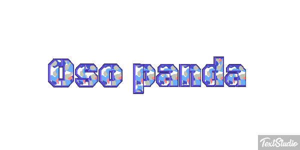 Oso panda Efekt tekstowy