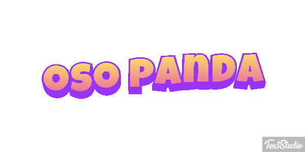 Oso panda Efekt tekstowy