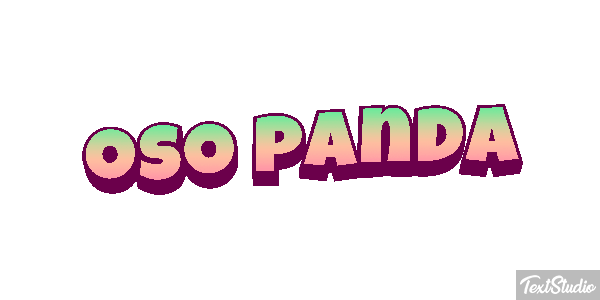 Oso panda Efekt tekstowy