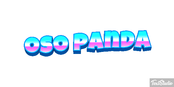 Oso panda Efekt tekstowy