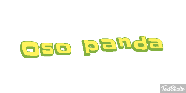 Oso panda Efekt tekstowy