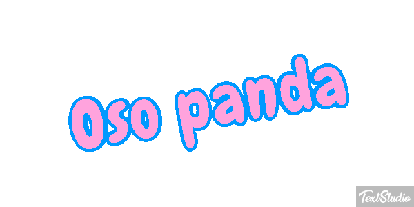 Oso panda Efekt tekstowy