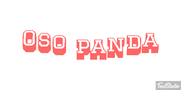Oso panda Efekt tekstowy