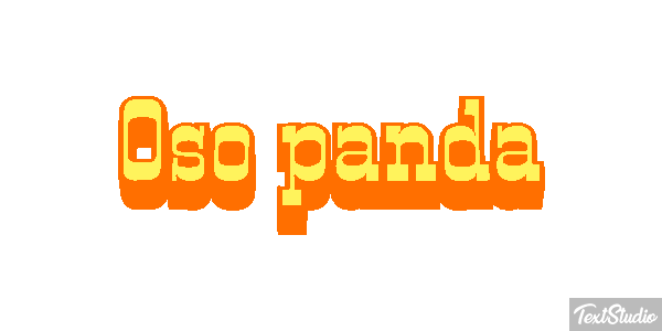 Oso panda Efekt tekstowy